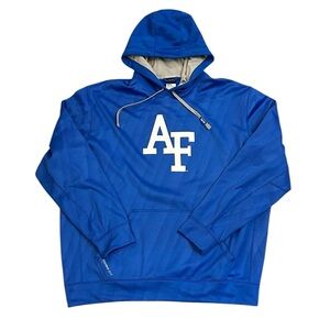 New Air Force Falcons Nike Hoodie Pullover Therma-Fit Blue/White/Gray Fleece XL